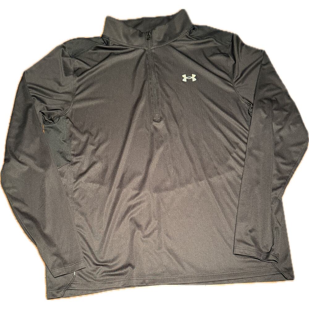 Under Armour Men’s Quarter Zip Pullover XXL Fitted Black Long Sleeve